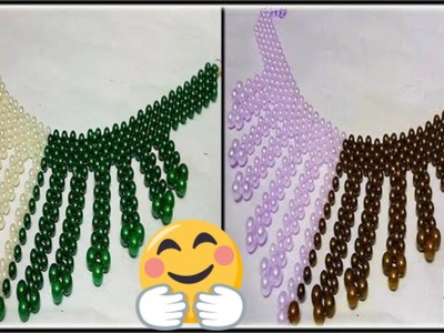 #138 How To Make Pearl Beaded Necklace || Diy || Jewellery Making