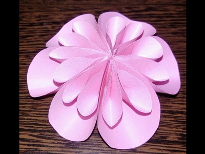 3D paper flower from circle