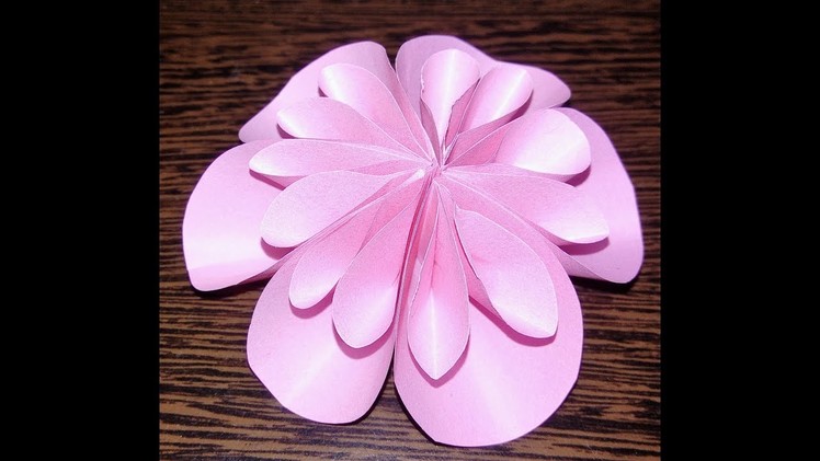 3D paper flower from circle