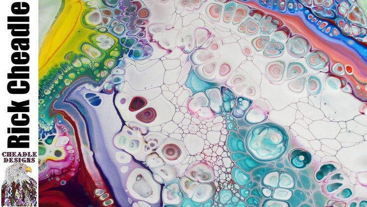 475. how to make cells- acrylic art demo   fluid tutorial, artist's loft dirty pour