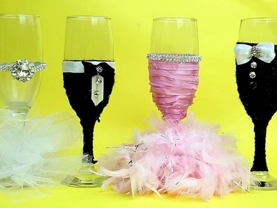 ????Bride and Groom ???? Easy DIY & DIY Tutorial wedding glasses