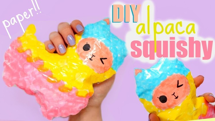 DIY ALPACA SQUISHY | how to make a squishy without foam #13