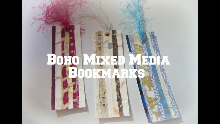 DIY Boho handmade Bookmarks. How to make a  bookmark. how to use handmade paper