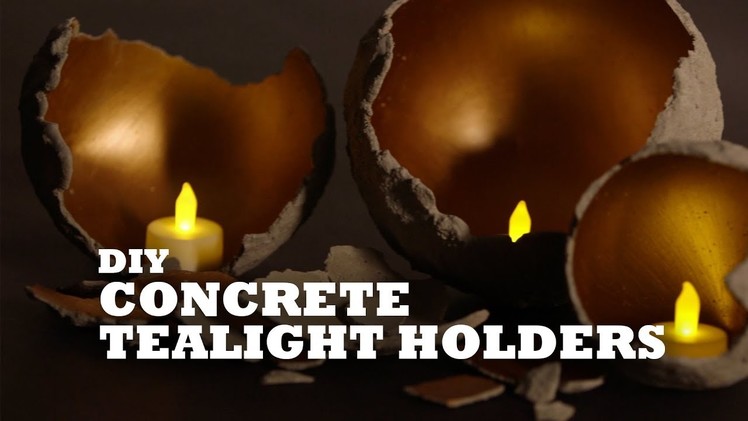 DIY Concrete Tealight Holders