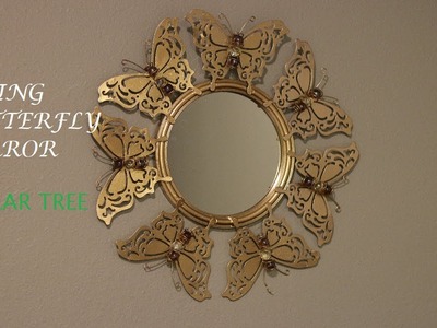 DIY Dollar Tree Butterfly  Mirror!!