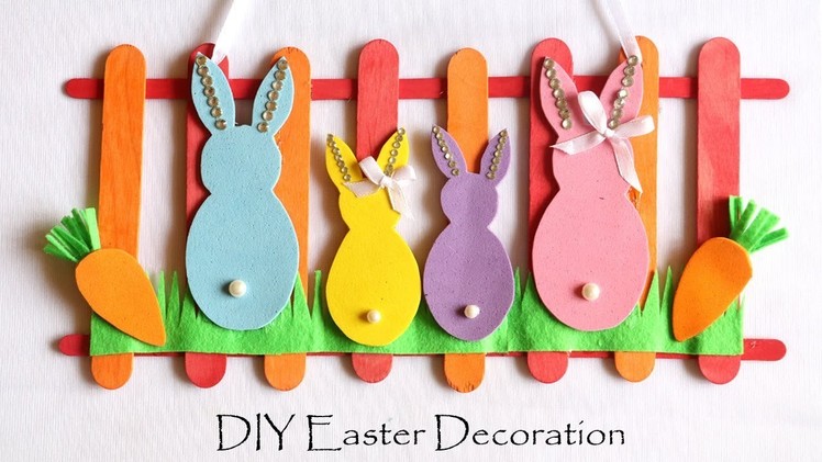 DIY Easter Decorations | Easy Spring Room Decor Ideas | Door. Wall Hanging Easter Bunny