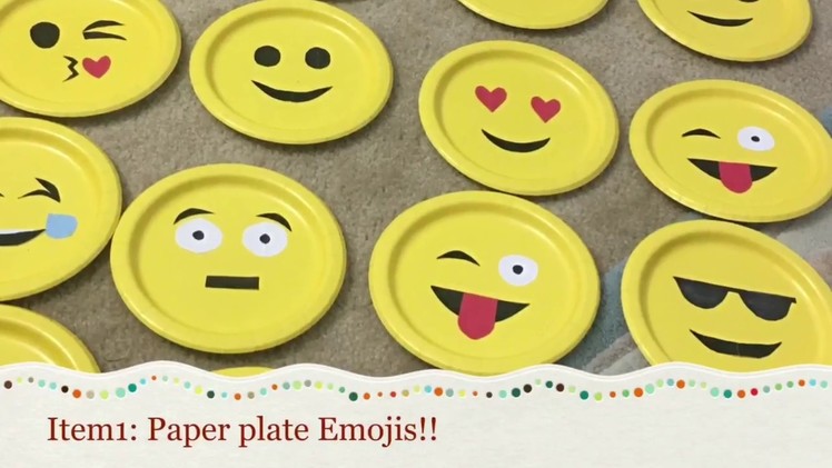 DIY Emoji Theme Party! Emoji Party ideas | Emoji Birthday Party in less than 5$