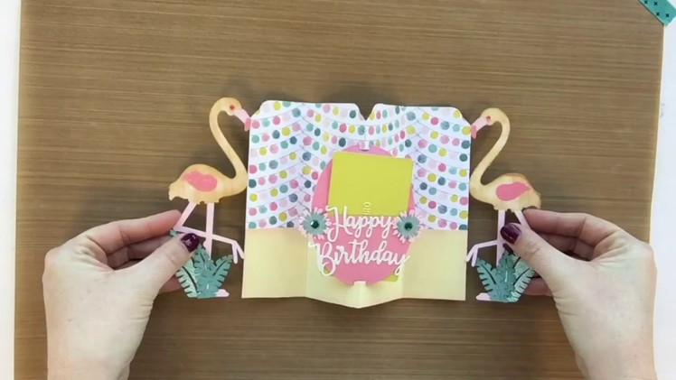 DIY Flamingo Pop-Out Gift Card Holder | Sizzix