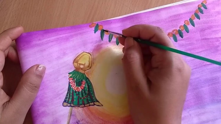 DIY|| How to draw :Easy Gudi Padwa || Hindu New YearII Ugadi