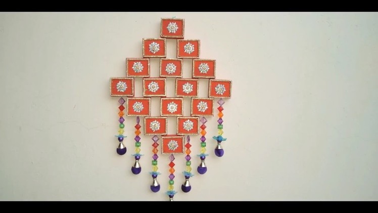 DIY - HOW TO MAKE MATCHBOX WALL HANGING TORAN || MATCH BOX TORAN FROM WALL HANGING MAKING AT HOME