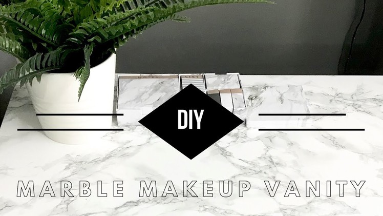 DIY MARBLE MAKEUP VANITY | Beauty Room Tour Series Pt. 1