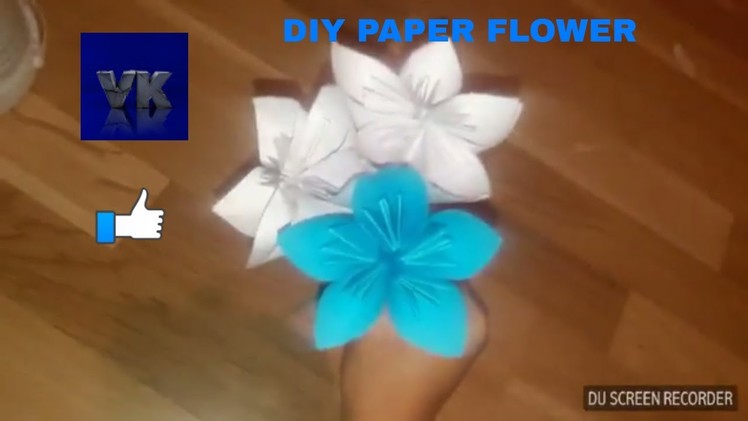 DIY PAPER FLOWER:How To Make a origami kusudama flower