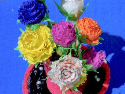 DIY Paper Roses | Paper Rose Flowers | Paper Ribbon Flowers for decoration