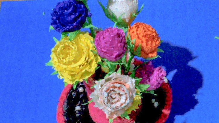 DIY Paper Roses | Paper Rose Flowers | Paper Ribbon Flowers for decoration