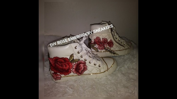 DIY ROSE EMBROIDERY SNEAKERS