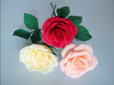 DIY: Rosen aus Krepppapier.Roses made of crepe paper
