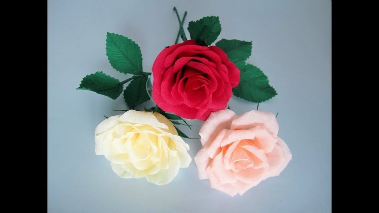 DIY: Rosen aus Krepppapier.Roses made of crepe paper