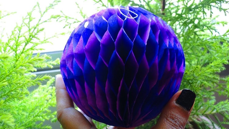 DIY Tissue Paper Honeycomb Ball  | Easy Paper Honeycomb Ball
