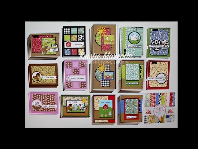 Doodlebug Design's Down on the Farm - 40 cards from one 6x6 paper pad