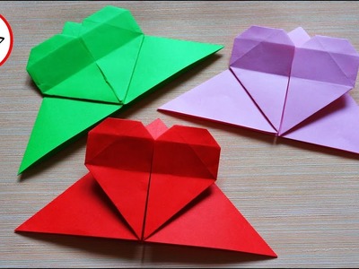 Easy origami bookmark heart (bookmark making tutorial) | Paper crafts | Maison Zizou