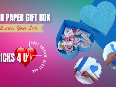 Candy Easy Origami Heart Box Cute Gift Box With Paper