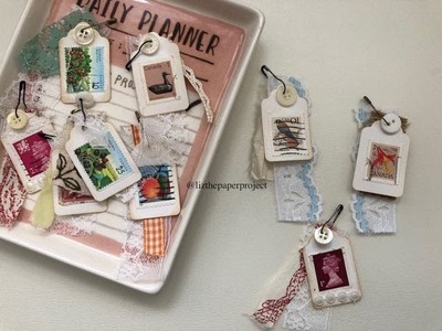 Embellishments - Using Cancelled Stamps - Liz The Paper Project