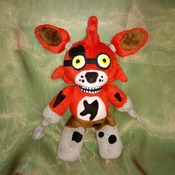 Five nights at freddys Foxy plush, commissioned plush, stuffed monster toy, toy from kids drawing