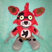 Five nights at freddys Foxy plush, commissioned plush, stuffed monster toy, toy from kids drawing