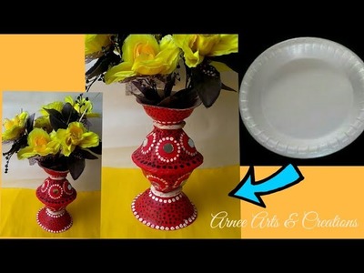 Flower Vase made of thermocol plate II Unique DIY