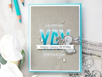 Hoppy Birthday | Colored Pencils on Toned Gray Paper with Yana Smakula