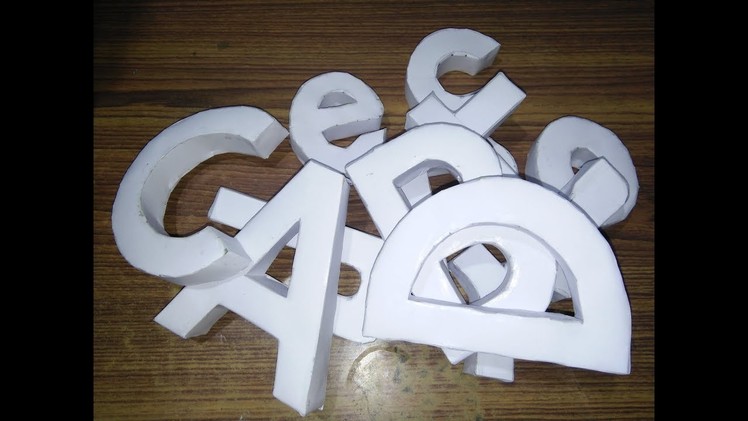 How to make 3d paper letters