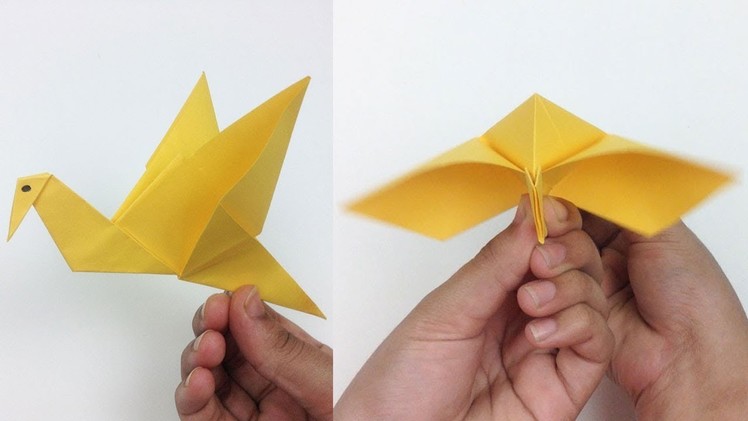 How to Make an Origami Flapping Bird - Easy Steps | Paper Bird Origami Flying Bird Tutorial DIY