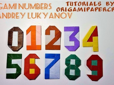How to make ORIGAMI NUMBERS (From 0 to 9) by Andrey Lukyanov || Tutorial By OrigamiPaperCraft