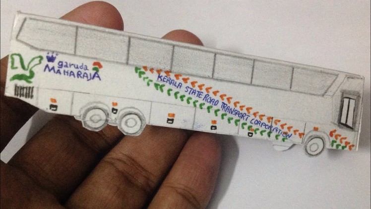 Kerala SRTC SCANIA Bus Paper Model | Hand made