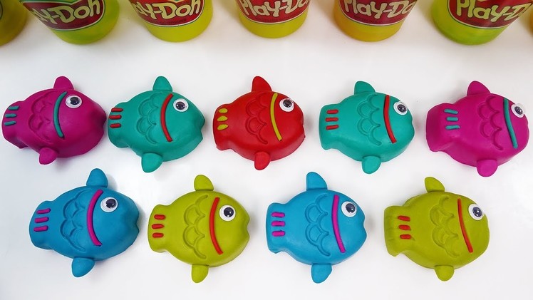 Learn Number & Learn Colors Play Doh Fish Surprise Toys Kids Diy How To Make for children