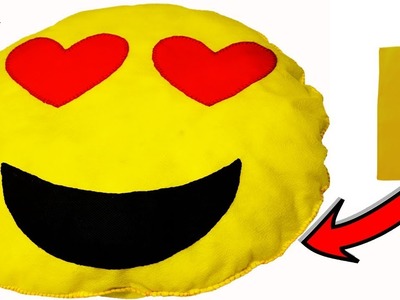 Make Old Shopping Bag Pillow || DIY Emoji Pillow || Fabric Bag Recycled Idea