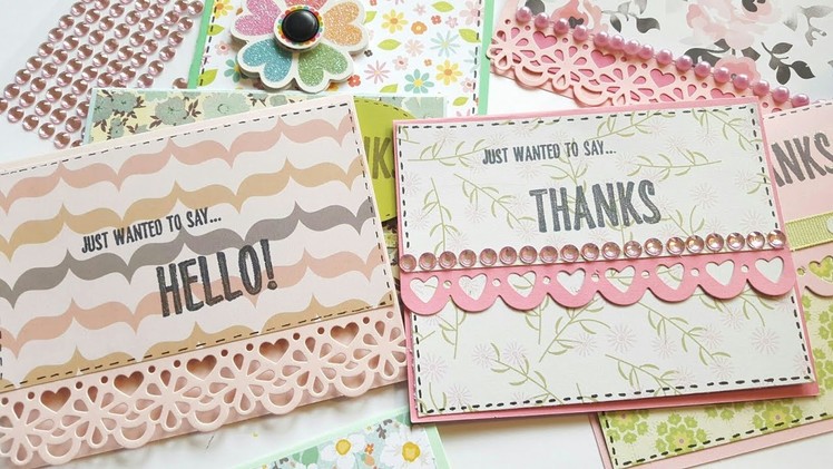 MAKING CARDS FROM HAPPY MAIL STASH | PAPER CRAFTING