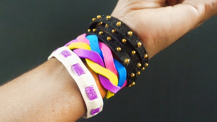 No Sew Diy Foam Sheet Bracelets | How to Make Friendship Bands From Foam Sheets
