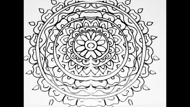 Odia jhoti chita on paper.Easy Alpana Design. Free Hand Kolam. jhoti chita rangoli