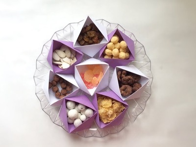 Origami boxes DIY. Organizer for food. School organizer. Quick and easy DIY.