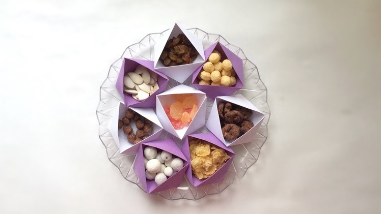 Origami boxes DIY. Organizer for food. School organizer. Quick and easy DIY.