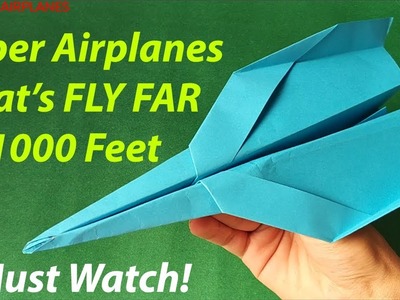 Paper airplanes that FLY FAR - How to make a Paper airplane Step 2 Step - BEST paper airplane Design