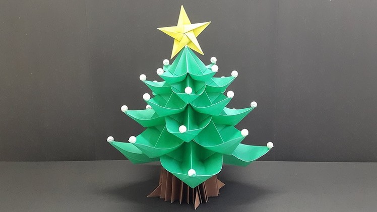 Paper Christmas Tree 3D - How to make Origami Christmas Tree Easy