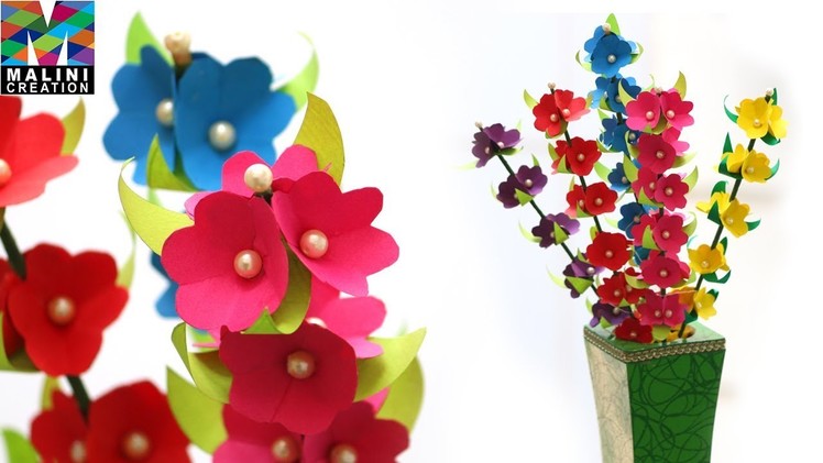 Paper flowers sticks.multicolour flowers. Beautiful Bunch of Flowers