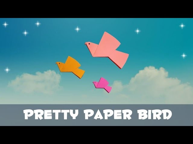 Pretty Paper Bird-how to make origami paper bird.tutorial by D Crafts