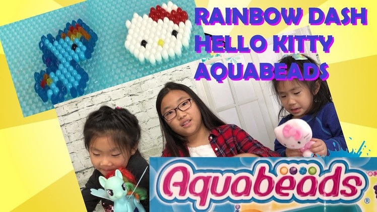 Rainbow Dash and Hello Kitty made with AquaBeads