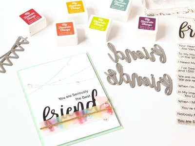 Rainbow Inked Vellum Overlay - Quick And Easy Friendship Card