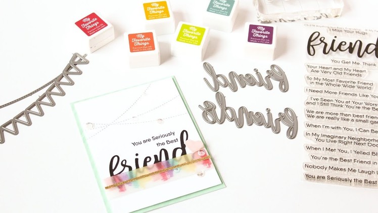 Rainbow Inked Vellum Overlay - Quick And Easy Friendship Card