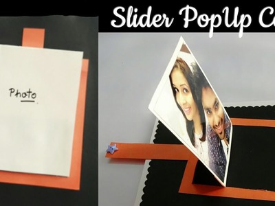 Slider Pop Up Card for Scrapbook. Slider Pop up Card Tutorial.How to make Photo Slider Pop Up Card