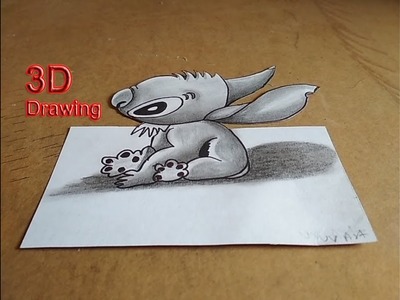 3D Drawing Cute Bunny Rabbit For Kids - 3D Art Tricks